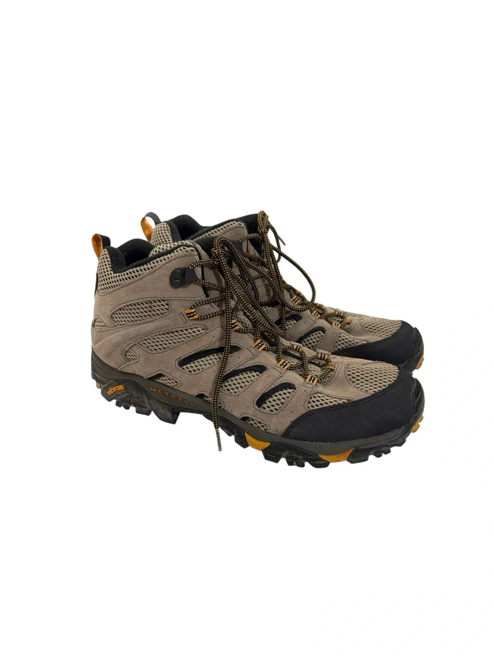 Merrell Men’s 14 Moab Ventilator Walnut Mid Hiking Boots Outdoor Western Travel
